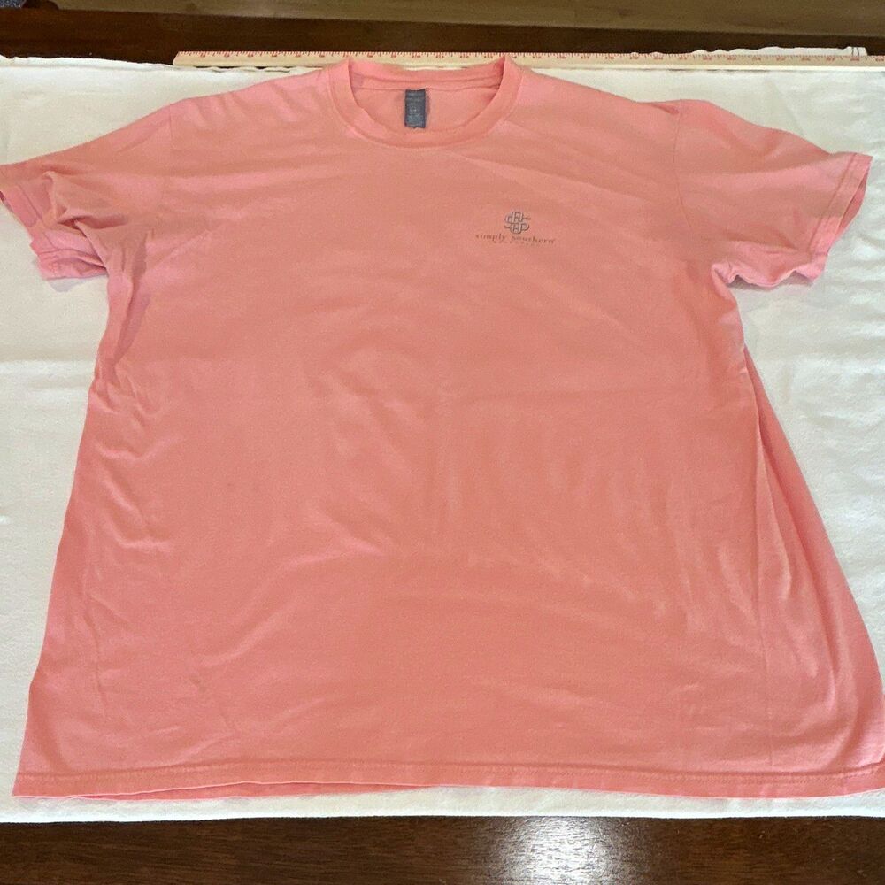 Simply Southern Simply Colors Pink Bunny Easter Graphic Crew Neck T-Shirt XL
